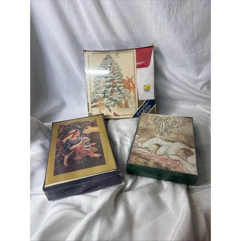 Burgoyne Christmas Cards Sealed Box  Lot Of 60 W/Envelopes Plus Mark Seals VTG
